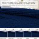 Chunky Knit Throw Blanket 50"X 60", 100% Handmade with Soft Chenille Yarn, 4.4lbs Thick Cable Knitted Blankets, Large Rope Knot Crochet Throws for Couch Sofa Bed Home Decor, Navy Blue