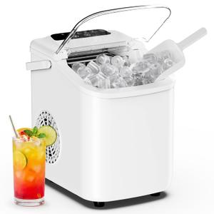 DUMOS Ice Makers Countertop Ice Machine with Portable Handle Compact Size