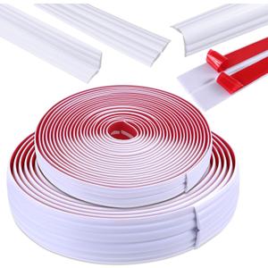 SHENLIU 40 Feet 1.6" Wall Corner Protector Trim & 0.8" Flexible Inside & Outside Guard, Peel and Stick Molding, Self-Adhesive Strip for Wall Edge, Ceiling, Door Frames, Countertop