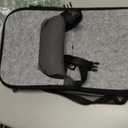 YUDODO Large Dog Car Seat for Center Console (Width9.5in) Fits 10-20lbs, Anti-Slip Puppy Cat Travel Portable Booster Seat, Luxury Pet Car Bed Carseat PU Leather Gray