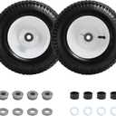 Parts Camp 13x5.00-6 Tire and Wheel Pneumatic Lawn Mower Tires with 3/4" Bearing and 3" to 4.5" Centered Hub, for 13x5x6 Riding Mowers (2 Packs)
