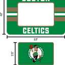 2 x Rico Industries NBA Unisex NBA Basketball Stripes Magnetic Picture Frame (5"x6.75") & Magnet Combo Set - Home Dcor (Green)