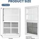 2 Pack Shed Windows,12" x 18" Small Sliding Windows,Flush Mount Windows with Tempered Glass and Fiberglass Screen for Shed, Chicken Coop, Playhouse, Household, Garage, Barns (White)
