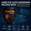 Auto-Darkening Welding Helmet, True Color Large Viewing Screen Welding Mask with Adjustable Headband, 0.1ms Fast Darkening, UV/IR Protection, Breathable Vent System for TIG MIG ARC Welding Grinding, One Size
