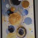 Large Abstract Wall Art for Living Room Gold Circle Blue Pictures Wall Decor Boho Canvas Print Paintings Home Framed Artwork Decoration Gifts for Bedroom Office 24"x36"