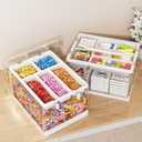 24QT 2Packs Clear Craft Organizers and Storage with Trays