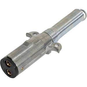Buyers Products TC2012 2-Way Die-Cast Zinc Trailer Connector – Trailer Side – Vertical Pins with Spring – Secure 2 Pin Trailer Electrical Connection – Heavy Duty 2 Prong Plug, Made in The USA