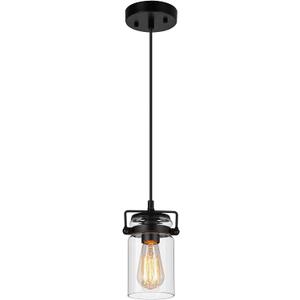 Industrial Pendant Lighting for Kithen Island, 1 Light Mini Hanging Pandent Light Fixture with Clear Glass Shade Adjustable Farmhouse Ceiling Light for Kitchen Island Dining Room Living Room Industrial Pendant Lighting for Kithen Island, 1 Light Mini Hanging Pandent Light Fixture with Clear Glass Shade Adjustable Farmhouse Ceiling Light for Kitchen Island Dining Room Living Room