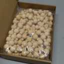 2 Pcs/ 14.4 Feet Christmas Wooden Beads Garland Xmas Wooden Tree Beads Rustic Round Craft Decorative Christmas Tree Farmhouse Decor Boho Vintage Garland for Decoration Supplies(Wood)