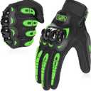 COFIT Motorcycle Gloves Breathable, Touchscreen Motorbike Gloves Anti-slip with Good Grip Hard Knuckles Protection for Men Women Motocross, BMX ATV MTB Cycling, Road Racing - Green M