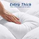 Queen Size Mattress Topper for Back Pain, Cooling Extra Thick Mattress Pad Cover with 8-21 inch Deep Pocket, Plush Pillow Top Mattress Topper Overfilled with Down Alternative, Queen Size, White