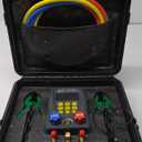 BELEY Digital Manifold HVAC Gauge Set,93 Refrigerants Dual Pressure&Temp Test with Temperature Clips and Hoses Vacuum AC Gauges for R1234YF R134A R404A R410A R32 R744CO