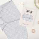 3 x SWEET DOLPHIN 3-Pack Baby Swaddle Sleep Sacks - Newborn Swaddle Blanket with Soft Cotton - Ergonomic Wrap for Boys and Girls, 0-3 Months, Grey (Gray)