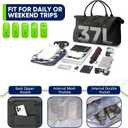 Travel Duffle Bag, Weekender Travel Bag Men Small Gym Bag for Women, Hospital Bag for Labor and Delivery, Overnight Bag Luggage Bag with Trolley Sleeve, Airplane Travel Essentials for Flying(Black)