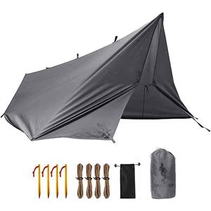 FREE SOLDIER Waterproof Portable Tarp Multifunctional Outdoor Camping Traveling Awning Backpacking Tarp for Shelter Rain (Gray 10×10.5ft)