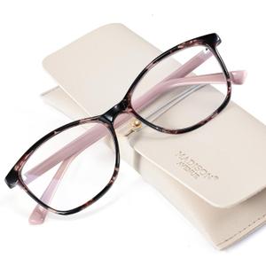 Madison Avenue Blue Light Blocking Glasses Anti Eyestrain UV Glare Blue Light Glasses for Women with Case, TV Phone Computer Gaming Eyeglasses (Pink Demi)