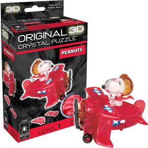 BePuzzled, Peanuts Snoopy Flying Ace Original 3D Crystal Puzzle, Perfect for Puzzlers Ages 12 and Up, Challenging to Complete and Beautiful to Display, Collect Them All