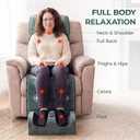 Full Body Massage Mat with Heat, Detachable Massager Pad Deep Tissue Pain Relief,10 Vibrating Motors for Relaxation at Home or Office, 14.17 x 13.39 x 3.94 in