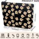 2 x Cosmetic bag Makeup bag Preppy Cute Corduroy Toiletry bag for women travel essentials (Flower black)