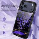 DOMAVER for iPhone 17 Pro Max Case, Butterfly Starlight Pattern [Military-Grade Protection] Women Girl Anti-Slip Shockproof Bumper Phone Cases for iPhone 17 Pro Max 6.9inch, Black/Purple