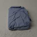 California Design Den Cal King Sheets Deep Pocket Only, 100% Organic Cotton Fitted Sheet, Percale,Lightweight, Snug-Fit, 1 Pc Fitted Sheet Only (Blue Hydrangea)