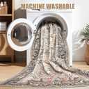 9x12 Area Rugs for Living Room - Large Carpet Ultra Thin Soft Washable Oriental Vintage Floral Distressed Rug Big Indoor Carpets for Bedroom Nursery Dorm Home Decor Aesthetic - Multi
