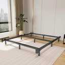 Full Size Metal Bed Frame - 7 Inch Heavy Duty Bedframe with 9-Leg Support for Box Spring & Mattress Foundation, 3000LBS, Black