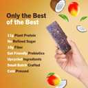 Amrita Nut Free Mango Coconut Vegan Protein Bars (12 Count) | 11g Plant-Based Protein Bar | Peanut Free, Gluten Free, and Dairy Free | Low Sugar, High Fiber, Healthy School-Safe Snacks