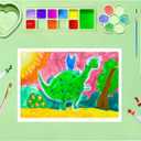 Silicone Painting Mat,20"X16"Large Silicone Art mat, Art Mat with Cup, Easy Clean up, Protects Surfaces Perfectly. for Paint, Color, Play with Clay/Play Dough.(Green)