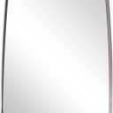 ANDY STAR 24"x40" Asymmetrical Wall MirrorBrushed Nickel Irregular Bathroom Mirror with Stainless Steel Metal Frame, Wall-Mounted Mirror for Bathroom, Entryway (Horizontal/Vertical)