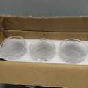 Teenyyou 3 Pcs Clear Hammered Glass Shade Replacements for Pendant Light Fixtures Glass Lamp Shade Cover, 1-5/8 Inch Fitter E26 Base, 4"w x 6"h, Replacement Lamp Globe for Chandelier Wall Sconce