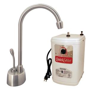 Westbrass A271H-07 Velosah 9" 1-Handle Hot Water Dispenser Faucet with Instant Hot Tank, Satin Nickel