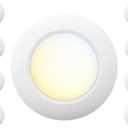8 Packs 6 Inch 5CCT Field Selectable LED Low Profile Recessed & Surface Mount Disk Light, Round, 15W, 920 Lumens, CRI80, 27K-30K-35K-40K-50K, Driverless, Dimmable, ETL & Wet Listed, White