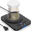 Sourdough Starter Warmer, Precise 1F Thermostat Control (70-100F) Sourdough Warming Mat, Smart memory Warming On/Off, 12-Hour Timer Sourdough Warmer Black