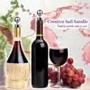 10 x 3 Pcs Wine Stopper Bottle Stopper Wine Saver, Yimerlen Silicone Vacuum Wine Bottle Corks, Reusable Wine Stopper Used for Bar, Holiday Party Keep Wine Fresh Suitable for Standard Bottle (Silver)