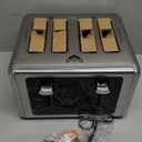 4 Slice Toaster, Touchscreen & Dual Independent Control Panel5 Basic Functions & Digital Countdown Toasters, 6 Shade Settings6 Bread Types, Smart Bread Maker Mute/Screen-Off,Gray