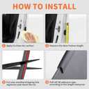 26 Feet Rubber Edge Trim Weather Stripping, BISOTHAI Self-Adhesive Rubber U Channel Edge Trim for Car Doors, Hatches, and Glass, Steel Plates, Easy Cut to Size(Black)