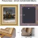 ArtXO Gold 20x24 Picture Frames: Wooden Wall Hanging Frame Display Pictures Family Photo Painting for Living Room or Office Decor, Vertical and Horizontal Frame 24x20in