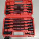 SEDY 22-Pieces Roll Pin Punch Set, Roll Pin Starter Punch, Brass, Steel, Plastic Punches, 4 Heads Hammer & 1 Plastic Tweezers. Red Storage Carrying Case provided