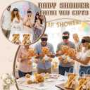 4sets/40pack Baby Shower Game & Prizes - 4 Set Blindfolded Diaper Changing Baby Shower Games and 4 Set Game Prizes for Winners Include Cutting Board Plush Bear Diaper Blindfold Knives Fork Spoon Towel