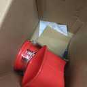 SUSTEAS Rotary Cheese Grater with Handle - Vegetable Shredder with 5 Well-designed Blades & Strong Suction Base,Round Mandoline Slicer & Food Chopper for Kitchen,with Blade Storage Box(Red)