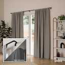 Umbra Twilight Curtain Rod Set Wrap Around Design Ideal for Blackout or Room Darkening Panels, 66 to 144 Inches, Black