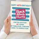 4 x Funny 40th Birthday Card Gifts for Women Men, Happy 40 Year Old Birthday Gifts for Him Her, Unique 40 Birthday Party Decorations for Mom Dad