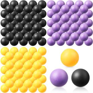 Libima 120 Pack Colored Table Tennis Balls 40 mm Plastic Balls Bulk for 4th of July Carnival Wedding Pool Games, DIY Arts, Pet Toys, School Patriotic Activities (Dark Purple, Black, Orange)