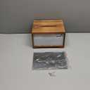 MyGift Solid Burnt Wood Suggestion Box with Lock, Interchangable Chalkboard and Acrylic Sign Holders, Comment Box Ballot Tip Collection School Fundrasing Dropbox