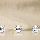 Cotton Linen Shirts for Men Lightweight Casual Long Sleeve Henley Beach Hawaiian Tops (Yellow, S)