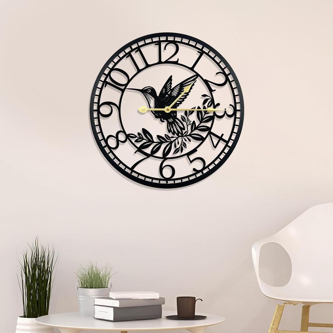 Big Wall Clock - Wall Clocks for Living Room Decor, Quiet and No Ticking Suitable for Wall Decor, Living Room Decoration, Kitchen Decoration, 24in