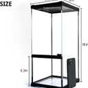 Tall Reptile Glass Tank 8"x8"x18" Pre-Assembled Vertical Small Reptile Terrarium for Arboreal Geckos,Chameleon,Lizard,Tree Frog and Snake with Top and Front Openning Door