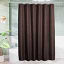 AmazerBath Brown Shower Curtain Waffle Textured, Fabric Shower Curtain Thick Heavy Duty 240GSM Hotel Quality Bathroom Shower Curtains, 72 x 72 Inches