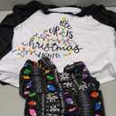 Family Pajamas Matching Sets, Cute Christmas Printed 2 Piece Sleepwear, Holiday PJs Jammies for Couples/Women/Men, Women XL